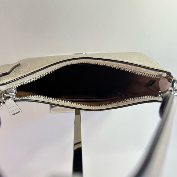 NEW Coach Leather Crossbody Hobo Bag in Chalk - Picture 9 of 12